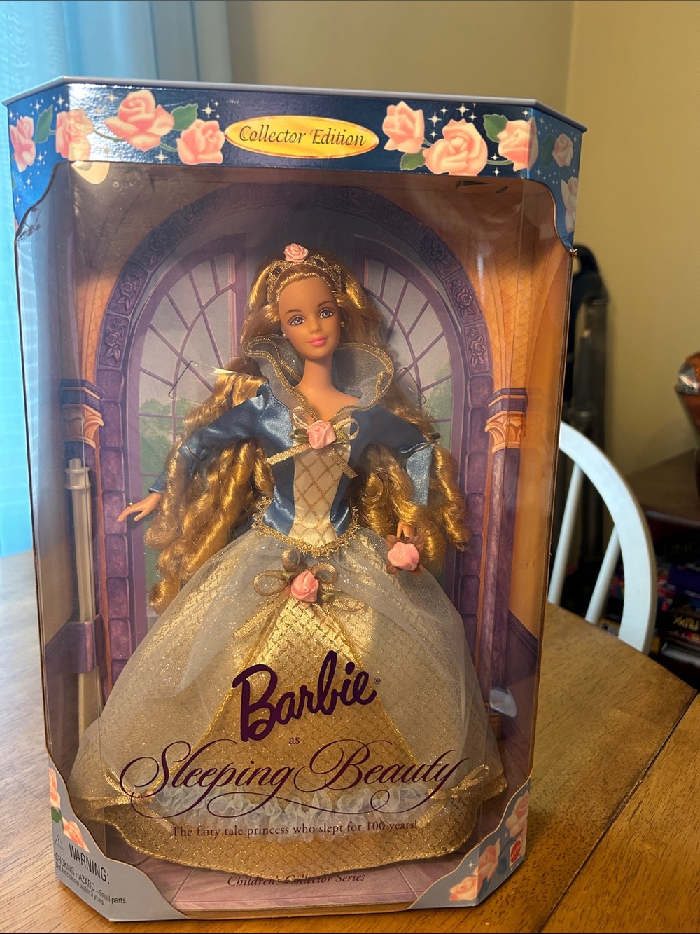 Barbie Sleeping Beauty Doll - Gold, Blue & Pink